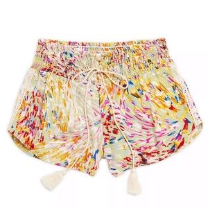 Vintage Havana Girls Smocked Confetti Print Shorts
